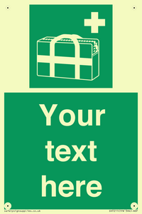 Custom sign safe condition Medical grab bag